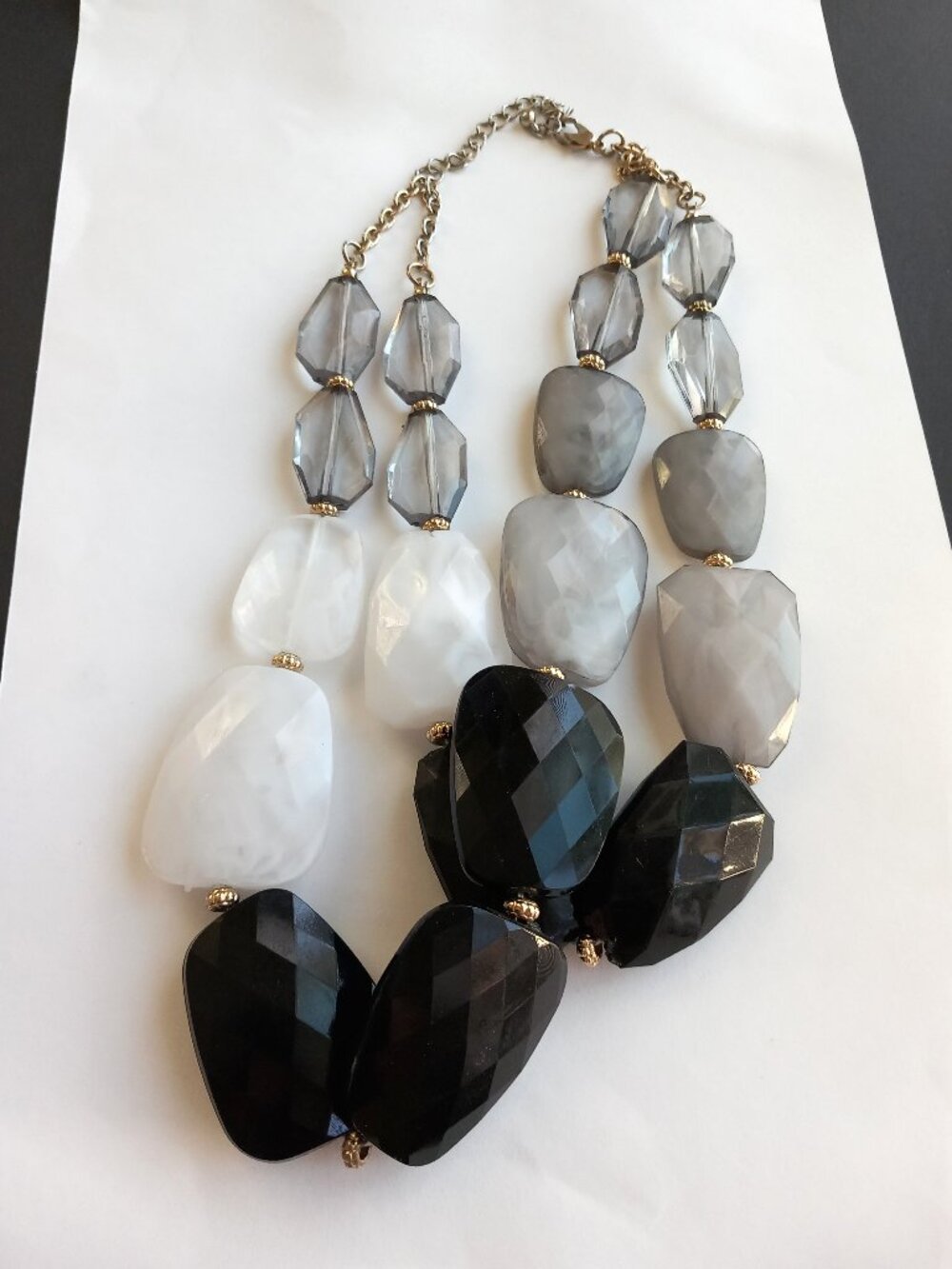 Chunky Faceted Beaded Necklace
